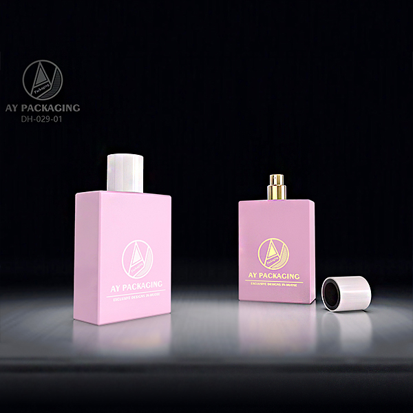perfume pink square bottle